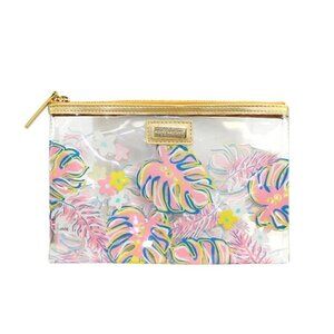 Simply Southern Cosmetic Bag NWT Clear Makeup Brush Monstera Waterproof Beach